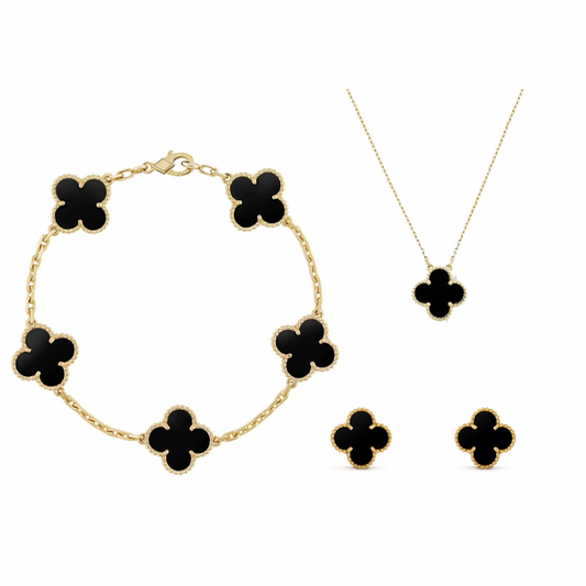 Clover set - Necklace, Bracelet, Earrings